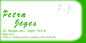 petra jeges business card